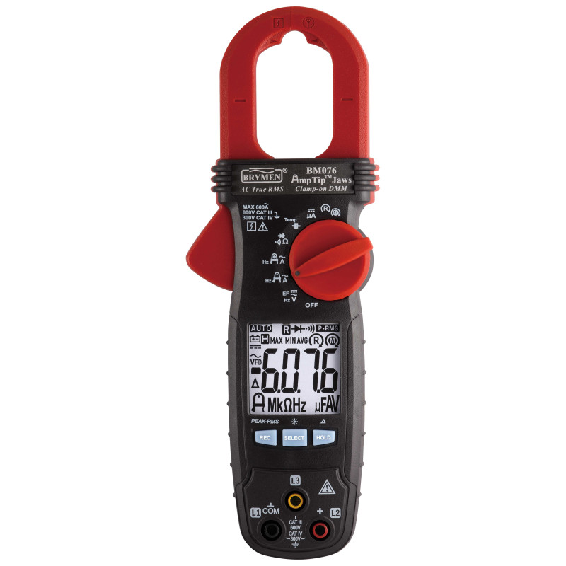 BM076 Miernik cęgowy 600A AC TRMS,AmpTip, w.faz, Brymen