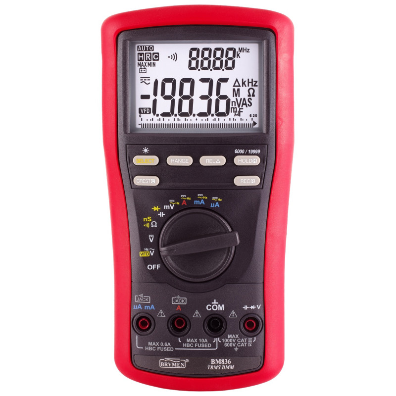 BM836 Multimetr TRMS 4 1/2c VFD  Hz BeepLit ACV 5kHz Brymen