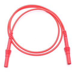 PPS 1C-0005-R Przewód pom. wtyk banan bezp. prosty-prosty 4mm  10A,CAT IV 600V,czerwony