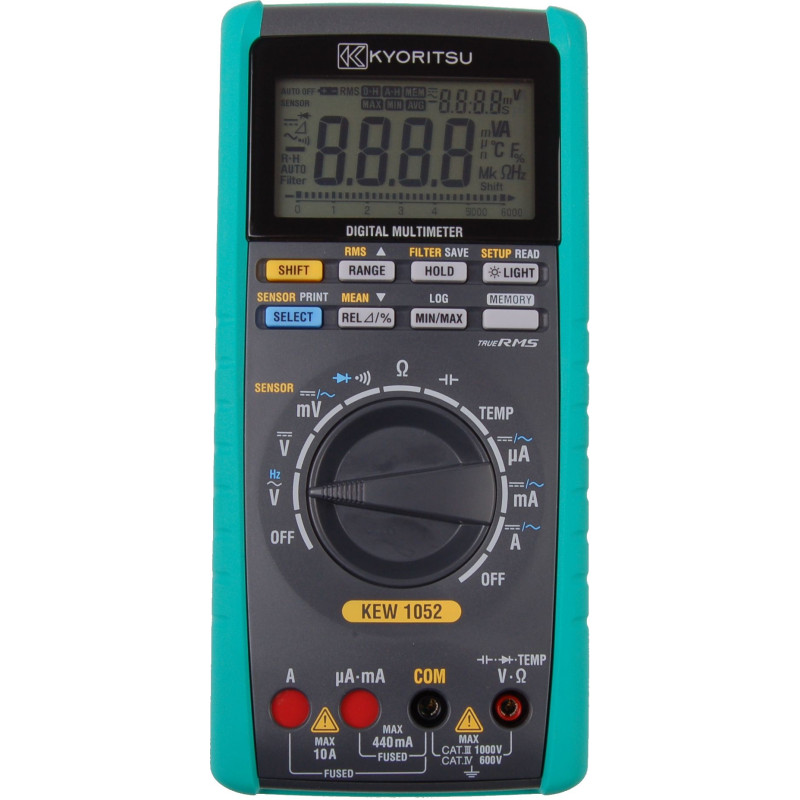 
       KEW1052 Multimetr TRMS-1kHz,MEM,USB, sensor mode
     