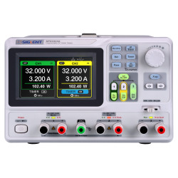 SPD3303X zasilacz lab. programowalny DC 2x30V/3A, 1x 2.5V/3.3V/5V/3A, rozdz.1mV,1mA