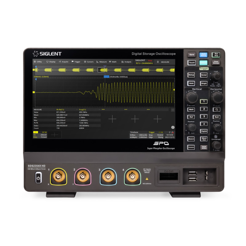 SDS2354X HD oscyloskop 3500MHz/4-kan, 2GSa/s, 12-bit, 200Mpts