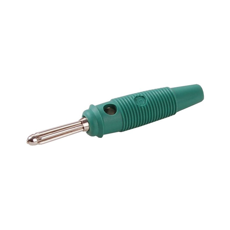 Wtyk banan 4mm BUELA30-GN 60V/30V~ 30A zielony