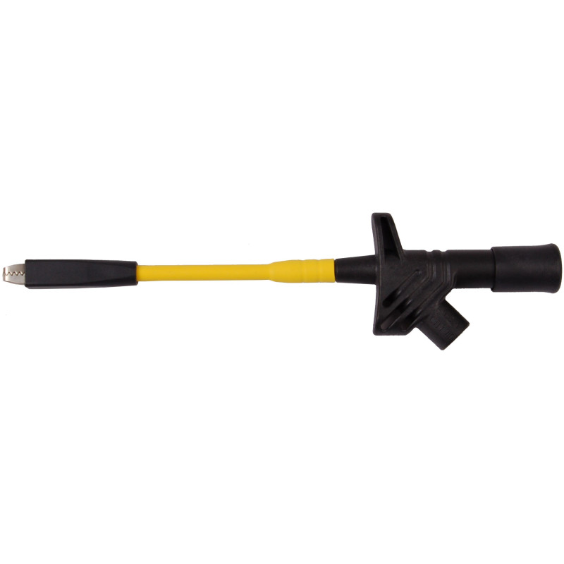 Chwytak bezp. krokod. gn. 4mm KLEPS 2800-BK CAT III 1000V, 20A czarny