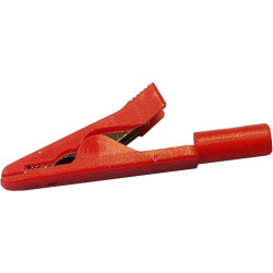 Krokodylek gn. 2mm MA1-R 60V/30V~ 6A czerwony