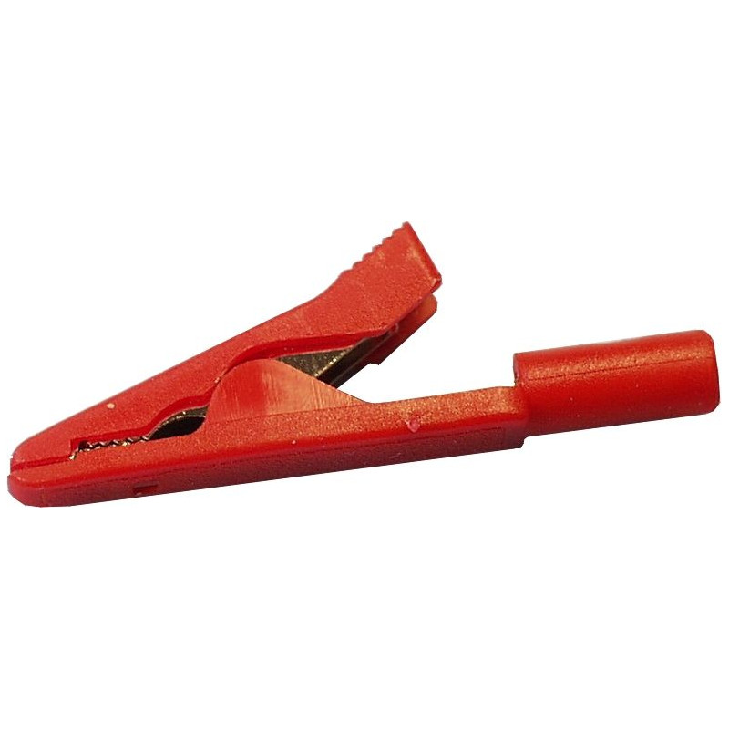 Krokodylek gn. 2mm MA1-R 60V/30V~ 6A czerwony