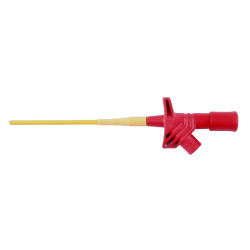 Chwytak bezp. pazurkowy gn. 4mm KLEPS 2600-R CAT II 1000V, 6A czerwony