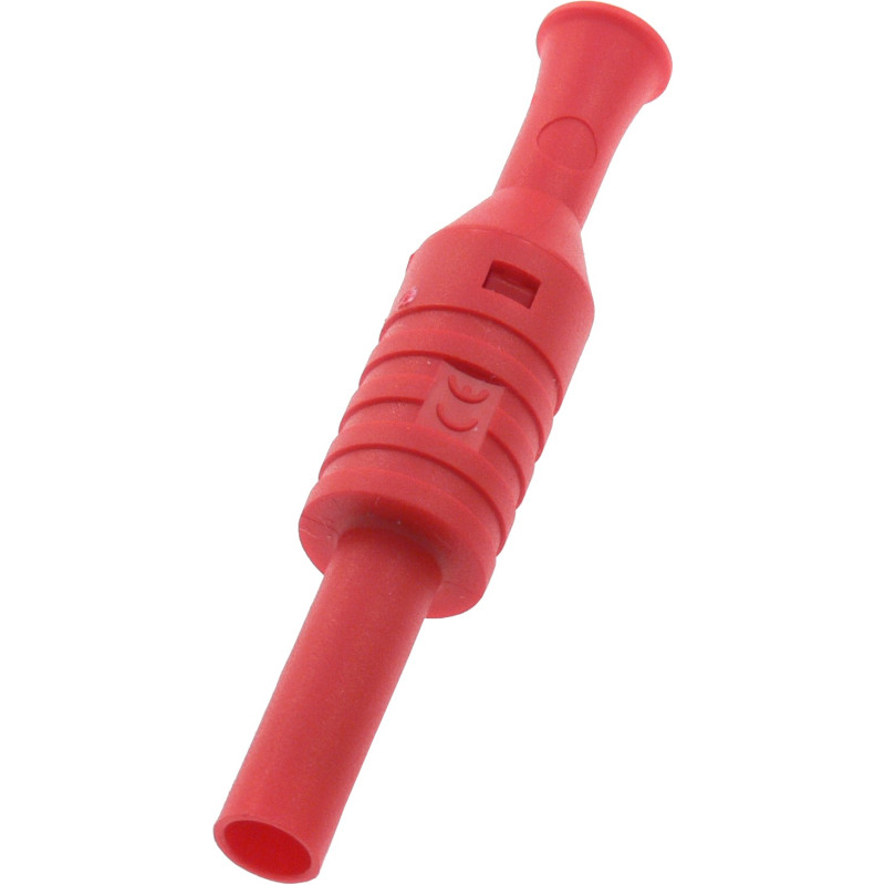 Gniazdo bezp. 4mm na przewód 1063-R 24A CAT III 1000V czerwony