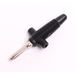 Wtyk banan 4mm z gn. 4mm BUELA300-BK 60V/30V~ 30A czarny