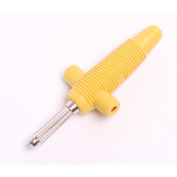 Wtyk banan 4mm z gn. 4mm BUELA300-YEL 60V/30V~ 30A żółty