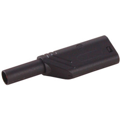 Wtyk banan bezp. 4mm do poł. wież. LAS S WS-BK 24A  czarny