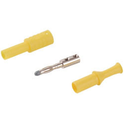 Wtyk banan bezp. 4mm 1065-Y CAT III 1000V 36A żółty