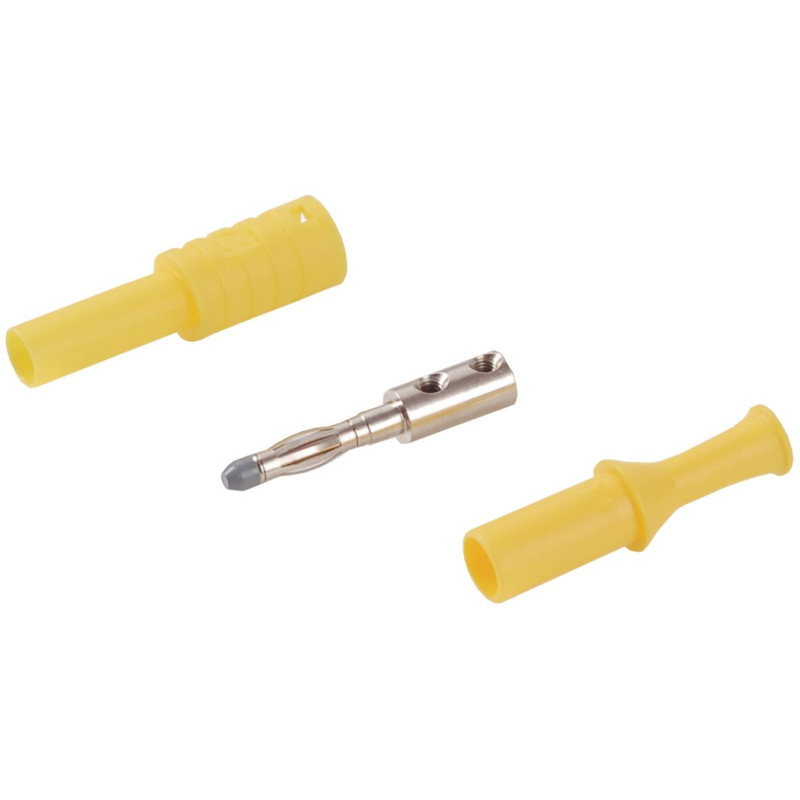 Wtyk banan bezp. 4mm 1065-Y CAT III 1000V 36A żółty