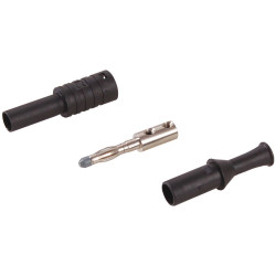 Wtyk banan bezp. 4mm 1065-BK CAT III 1000V 36A czarny