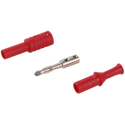 Wtyk banan bezp. 4mm 1065-R CAT III 1000V 36A czerwony