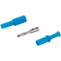 Wtyk banan bezp. 4mm 1065-BU CAT III 1000V 36A niebieski