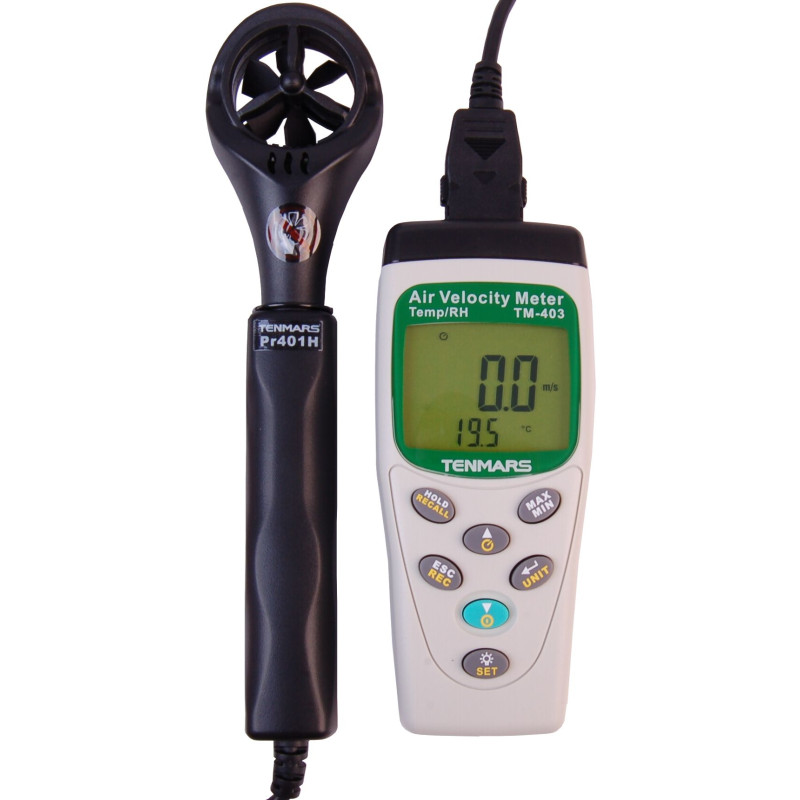 TM403 Anemometr, przepływ,temp.wilg. TENMARS