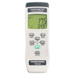 TM84 Termometr 2 kanały kl 0,05% (-200 do 1372°C) typ K TENMARS