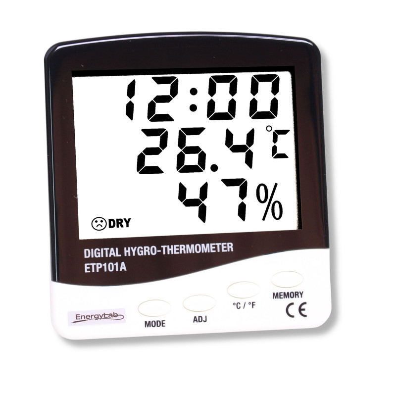 ETP101A Termohigrometr i zegar pokojowy