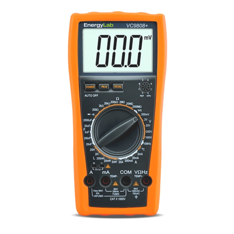 
       VC9808+ Multimetr RLC (LCR) LCD 1999max PEAK HOLD, Temp, hFE
     