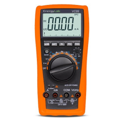 VC99 Multimetr TRMS LCD 6000max NCV, MAX/MIN/HOLD, Temp, hFE, Bargraf, Duty