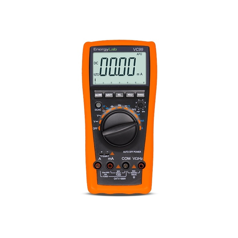 VC99 Multimetr TRMS LCD 6000max NCV, MAX/MIN/HOLD, Temp, hFE, Bargraf, Duty