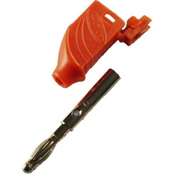 Wtyk banan 4mm do poł. wież. WW4-R 60V/30V~   10A czerwony