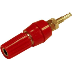 Gniazdo panelowe 4mm z zaciskiem GL1-R   10A, czerwony