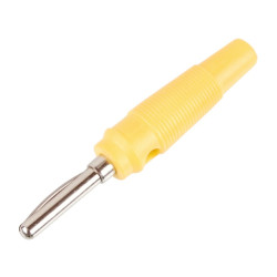 Wtyk banan 4mm WB412-Y 50V/30V~ 24A żółty