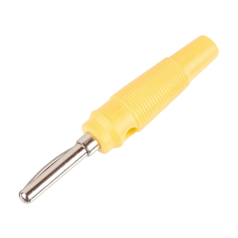 Wtyk banan 4mm WB412-Y 50V/30V~ 24A żółty