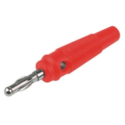 Wtyk banan 4mm WB411-R 50V/30V~ 24A czerwony