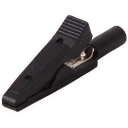 Krokodylek gn. 2mm KK187-BK 50V/30V~ 10A czarny