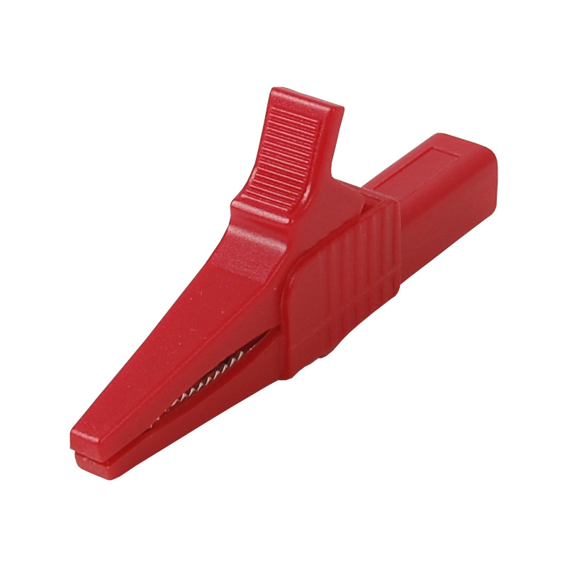 Krokodylek bezp. gn. 4mm KK262-R CAT II 1000V 19A czerwony