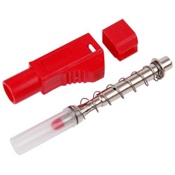 Wtyk banan bezp. 4mm do poł. wież. WW450-R 32A czerwony