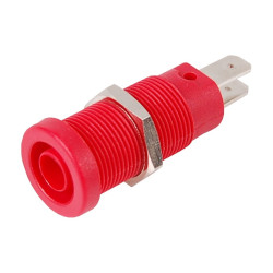 Gniazdo panelowe bezp. 4mm GLP260-R max32A CAT III 1000V czerwony