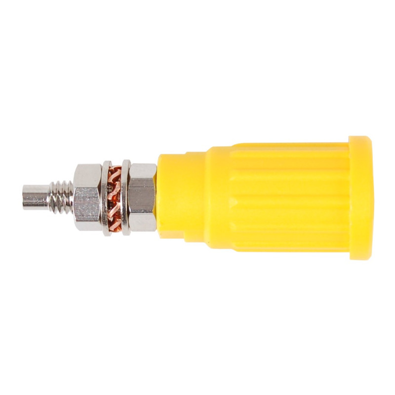 Gniazdo panelowe bezp. 4mm wcisk. SEPB1781-Y 32A CATII 1,5kV żółty