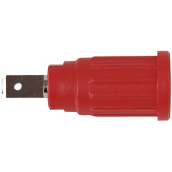Gniazdo panelowe bezp. 4mm wcisk. SEPB1773-R 24A CATII 1,5kV czerwony