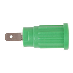 Gniazdo panelowe bezp. 4mm wcisk. SEPB1773-GN 24A CATII 1,5kV zielony