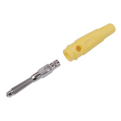 Wtyk banan 4mm WB413-Y 50V/30V~ 32A żółty