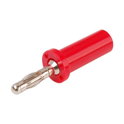 Wtyk banan 4mm WB420-R 50V/30V~ 24A czerwony
