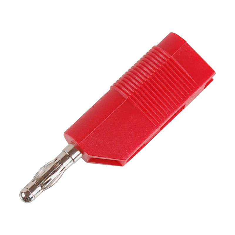 Wtyk banan 4mm do poł. wież. WW403-R 50V/30V~ 24A czerwony