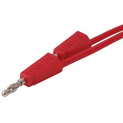 PPS110-R Przewód pom. 2x wtyk banan 4mm, 1m, 20A czerwony