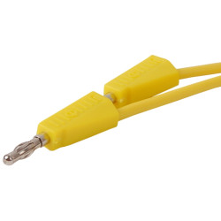PPS110-Y Przewód pom. 2x wtyk banan 4mm, 1m, 20A żółty