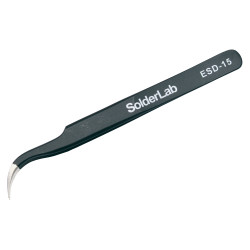 Pinceta antystatyczna ESD SL-15 odgięta  SolderLab