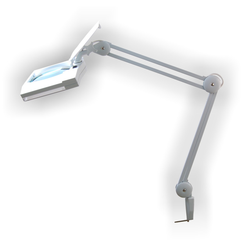 Lampa warsztatowa z lupą(190x157mm) 8069DC 5D 2x9W