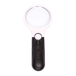 Lupa ręczna  75mm/3x 22mm/45x z podświetleniem LED
