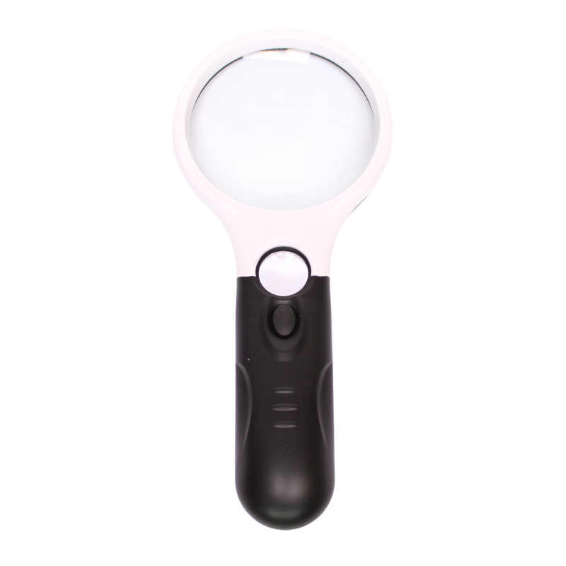 Lupa ręczna  75mm/3x 22mm/45x z podświetleniem LED