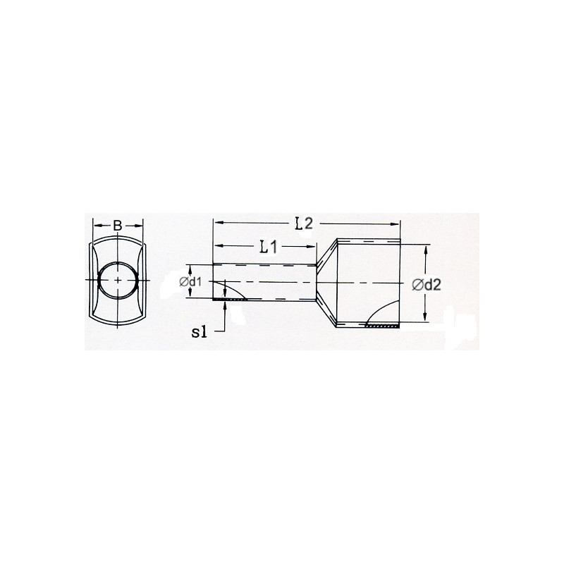 KR010008x2 R Tulejka izolow. 2x 1,0mm2x8   100szt