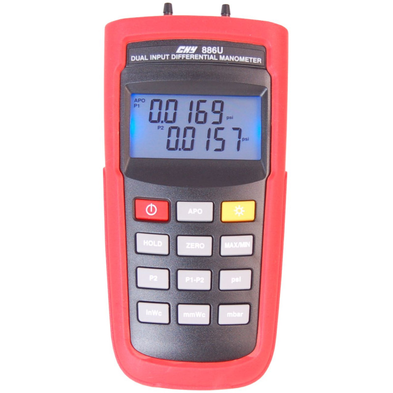 CHY886U Manometr różnicowy  2 kanały, USB
