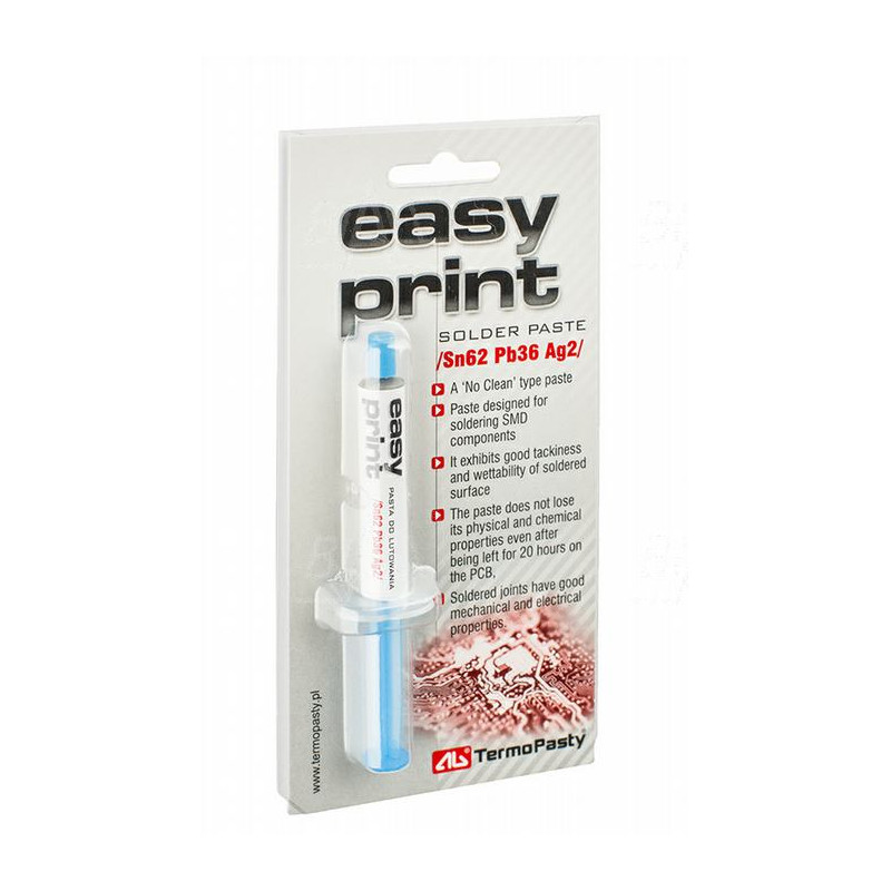 Pasta lutownicza EASY PRINT Sn62Pb36Ag2 1,4ml - strz